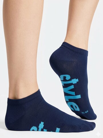 footstar Ankle Socks 'Neon' in Blue