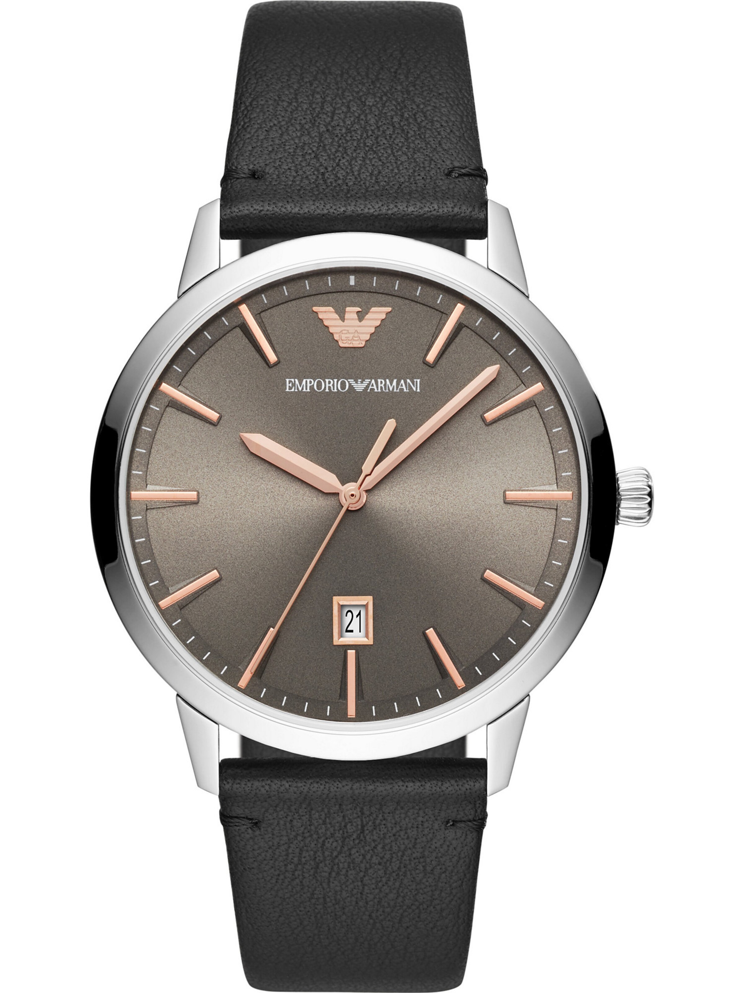 Emporio Armani Analoguhr in Schwarz: Vorderseite