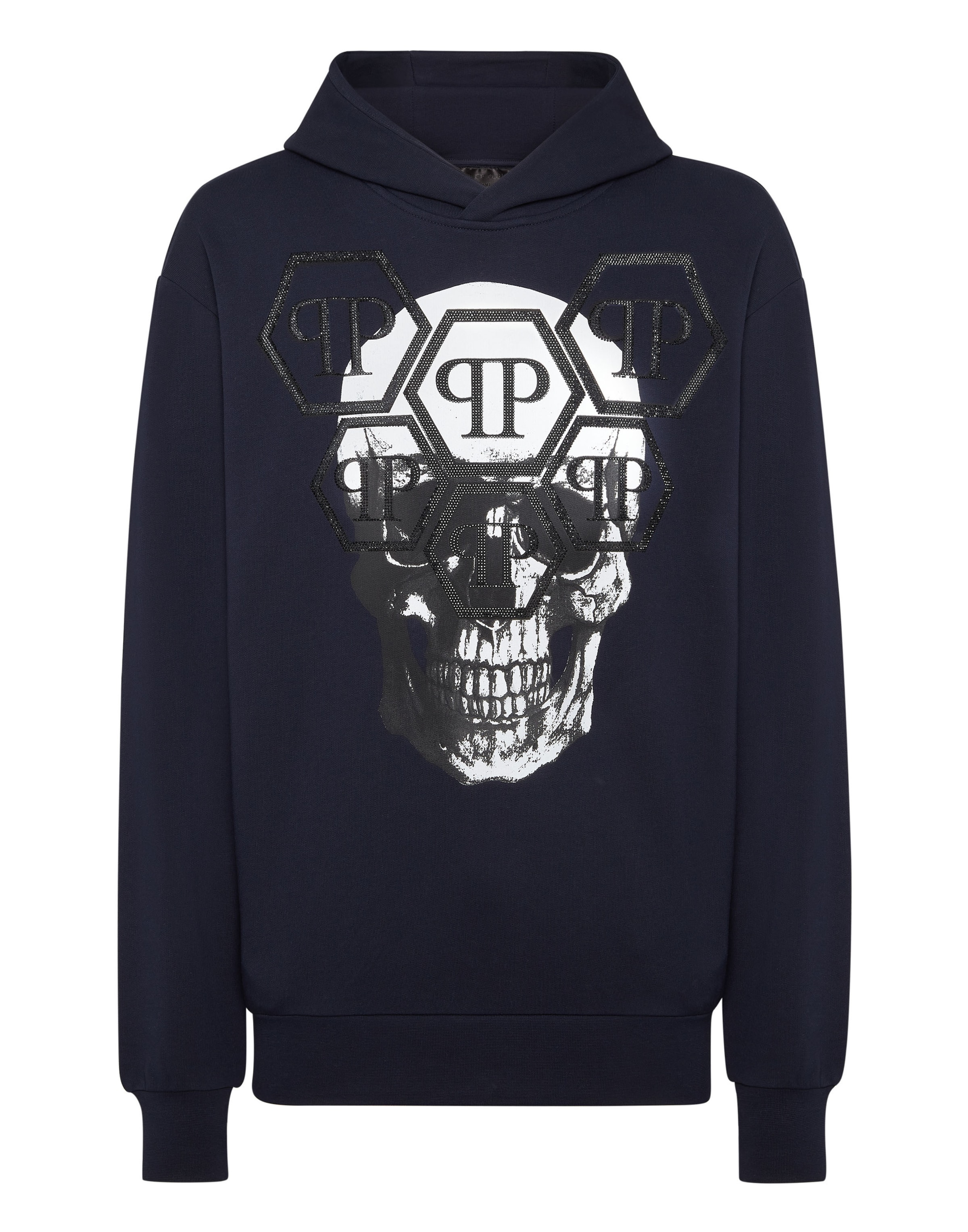 Philipp Plein - Sweatshirt 'Skull' em azul: frente