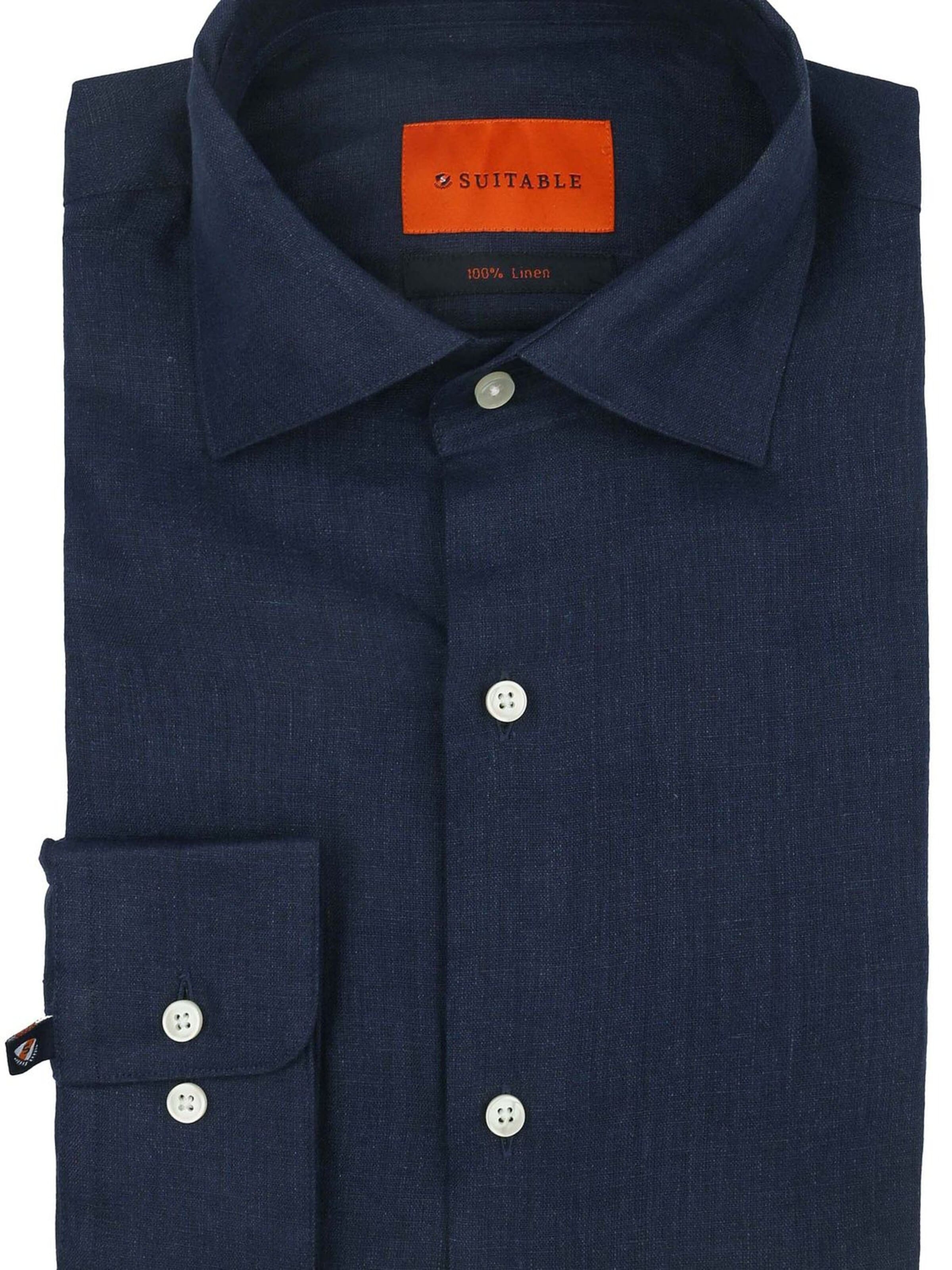 Suitable Comfort fit Button Up Shirt in Blue