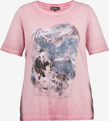 T-shirt Ulla Popken en rose : devant