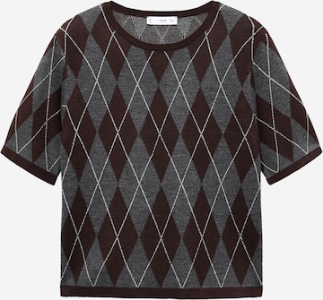 MANGO Sweater 'ROMBUS' in Grey: front