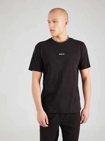 REPLAY Shirt in Zwart: voorkant