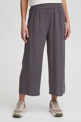 Oxmo Wide Leg Stoffhose 'Oxelisabeth' in Grau: predná strana