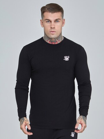 T-Shirt SikSilk en noir : devant