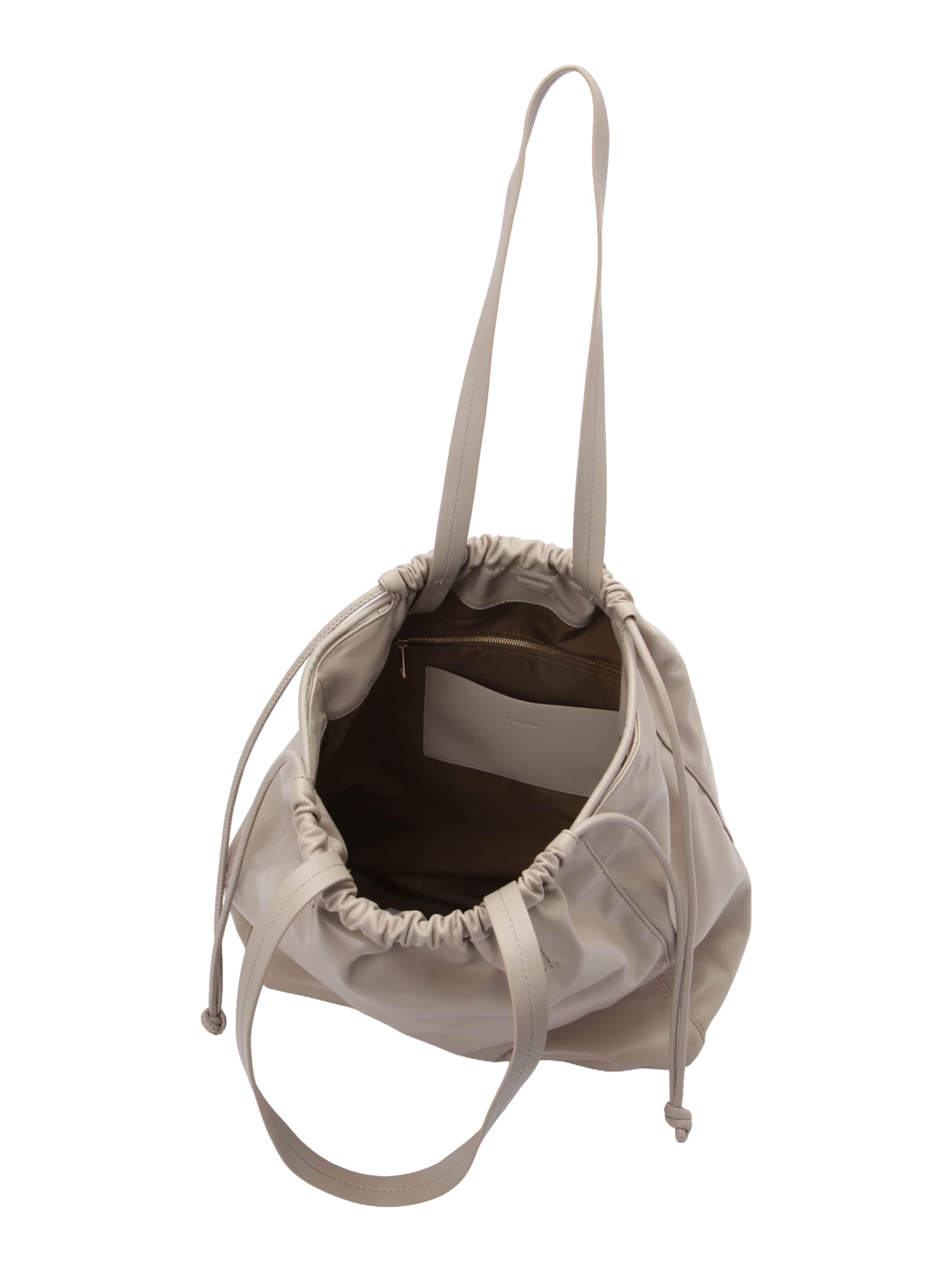 Calvin Klein Jeans Pussukkalaukku värissä beige: yläosa