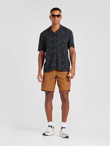 HOLLISTER Regular Fit Skjorte 'RAYON' i sort