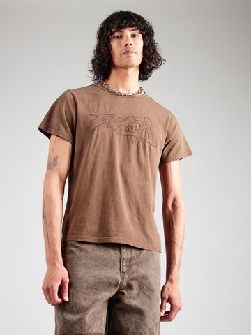 T-Shirt WEEKDAY en gris : devant
