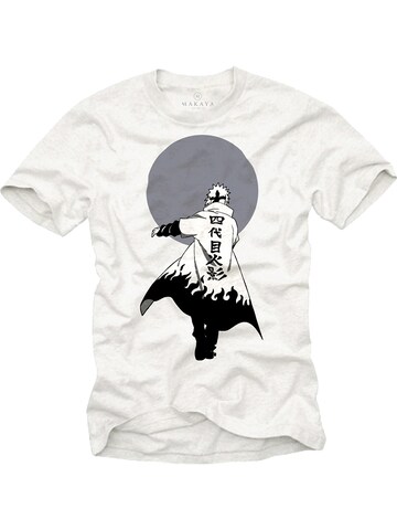 MAKAYA Shirt 'Ninja' in White: front