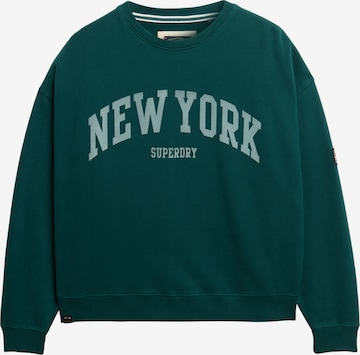 Superdry Sweatshirt 'Athletic Essentials' in Groen: voorkant