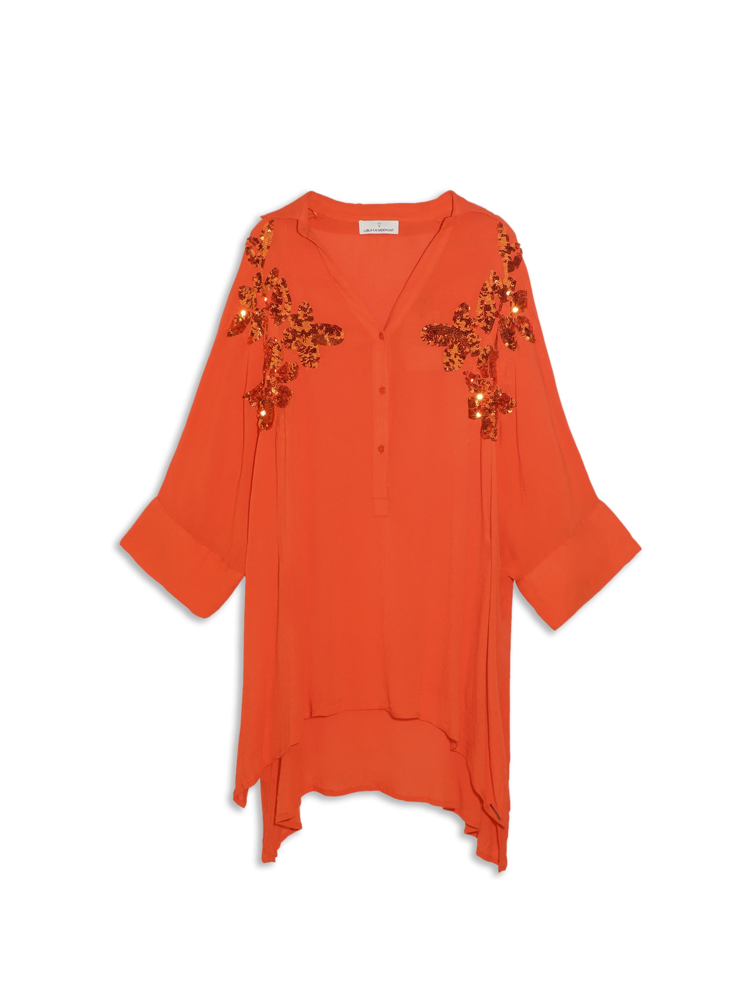 Lola Casademunt - Vestidos camiseiros em laranja: frente