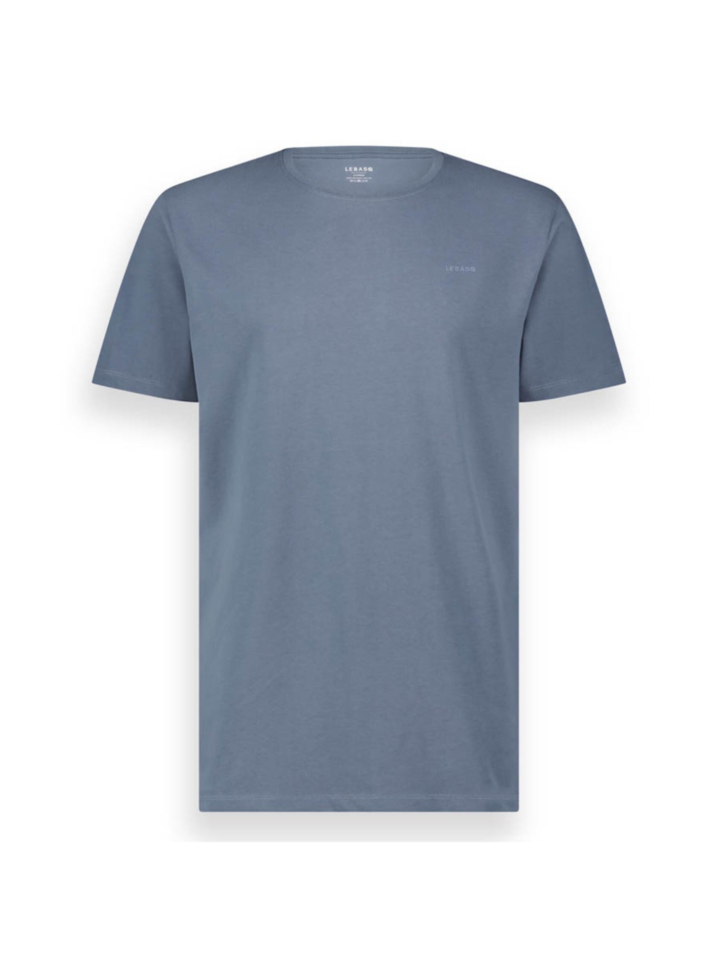 LEBASQ Shirt 'The Baker Crew Neck' in Grey: front