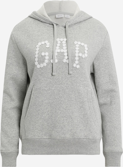 Gap Petite Sweatshirt 'HERITAGE' em cinzento / branco, Vista do produto