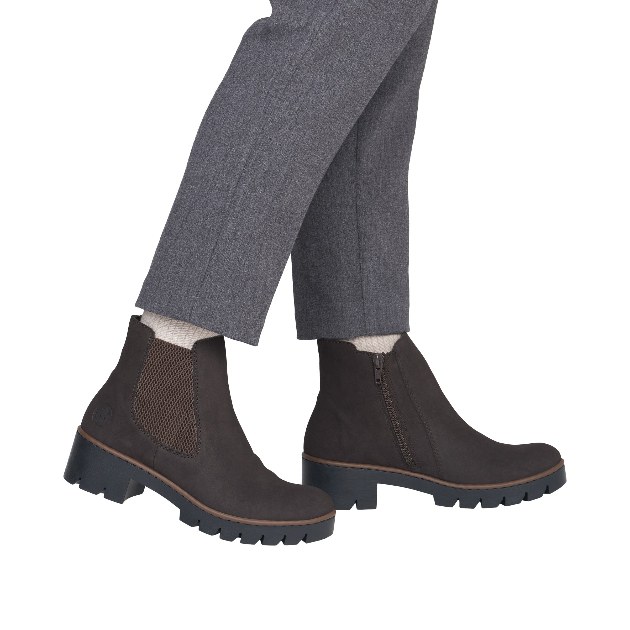 Bottines 'HWK' Rieker en marron