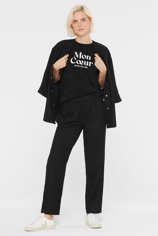 SENSES.THE LABEL T-Shirt 'Tul:ip' in Schwarz