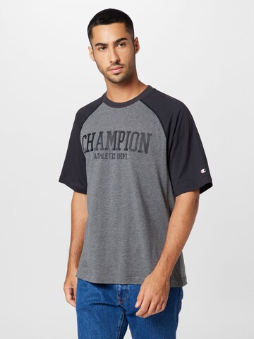 Champion Authentic Athletic Apparel Μπλουζάκι 'Legacy' σε γκρι: μπροστά