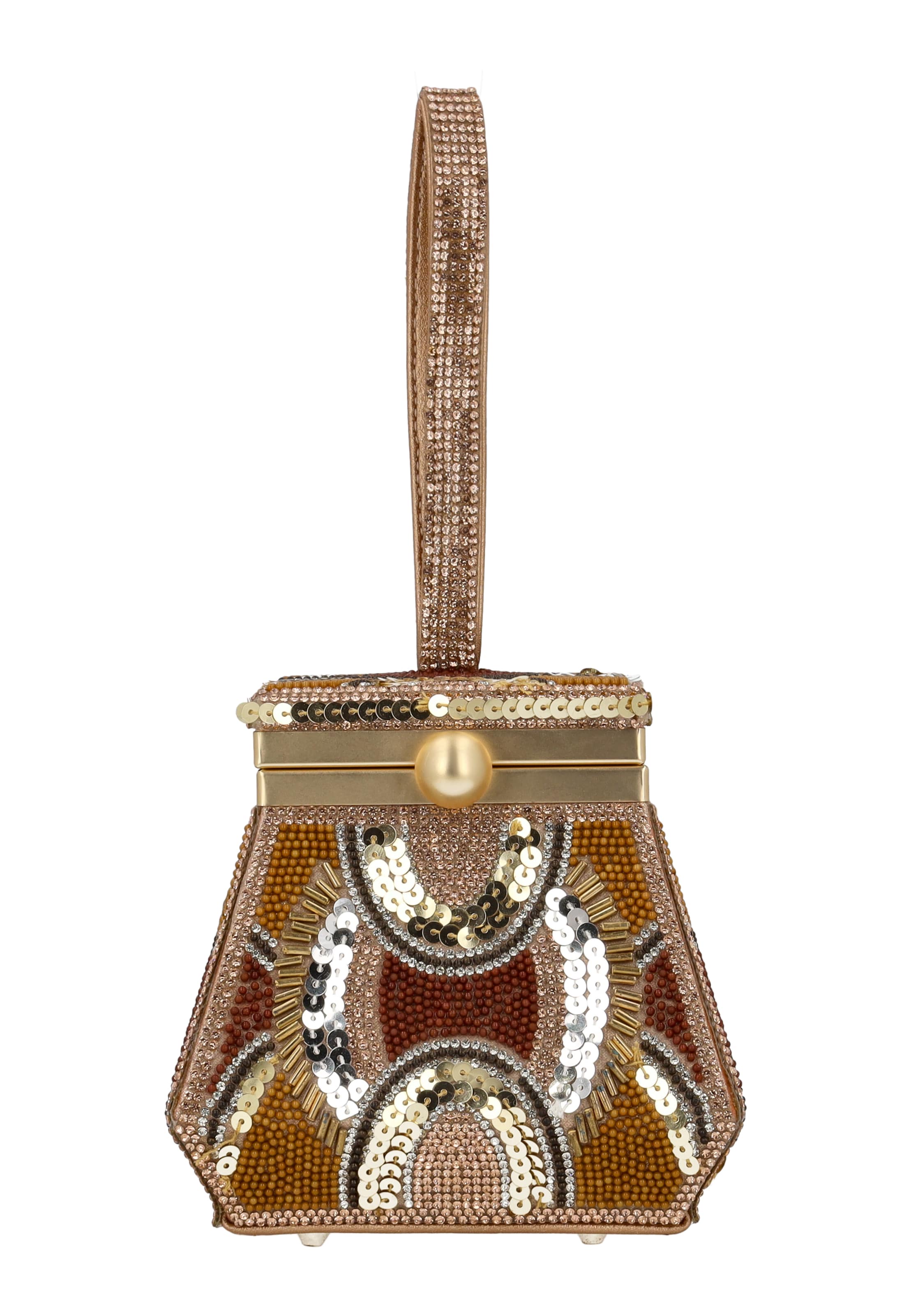 usha FESTIVAL - Bolso de noche en beige: frente