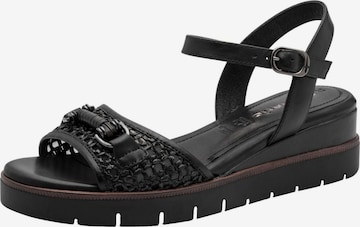 Sandalo di Tamaris in nero: frontale
