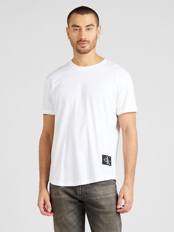 Tricou de la Calvin Klein Jeans pe alb: față