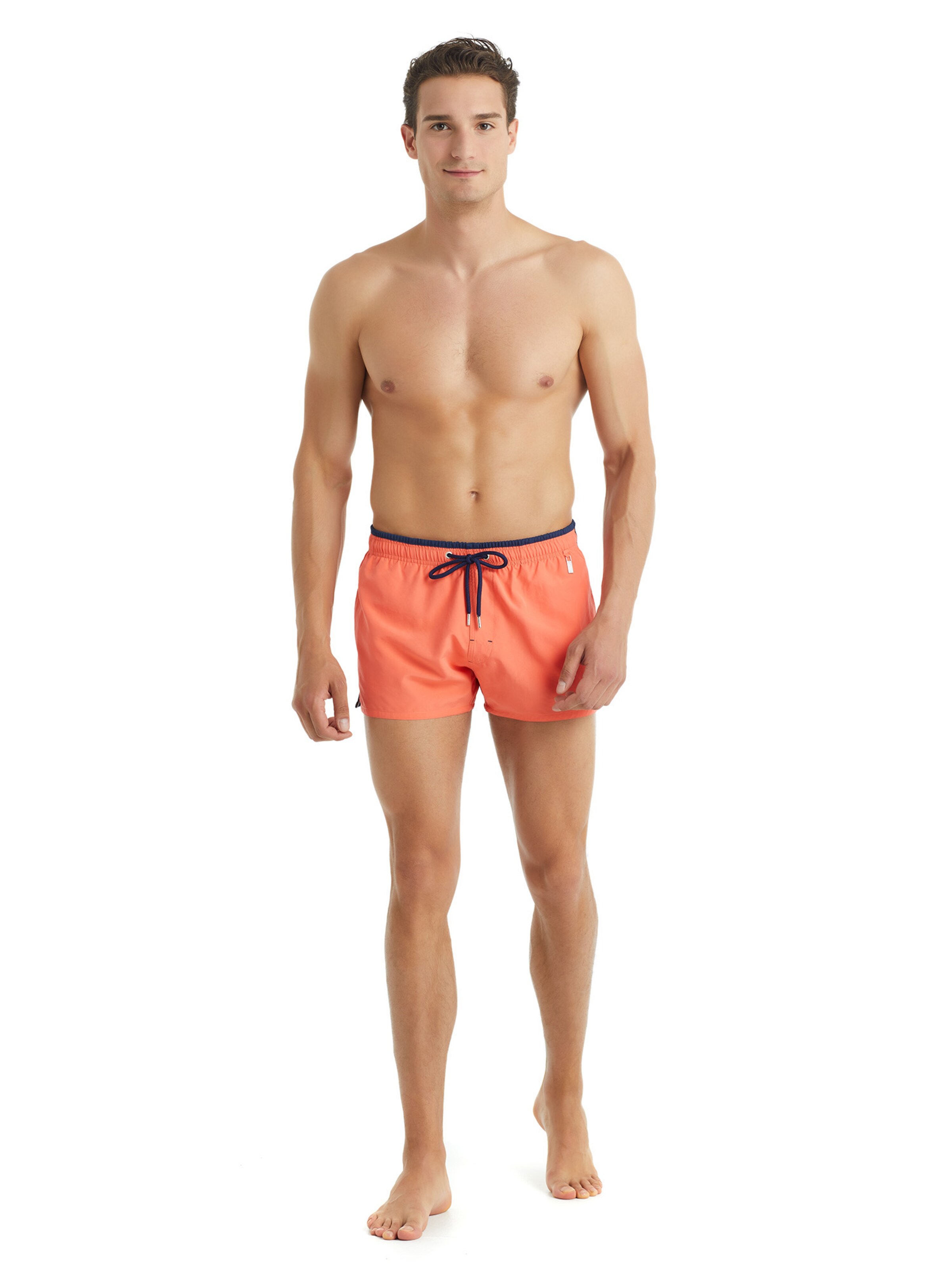 Blackspade Badeshorts ' Basic ' in Orange: Vorderseite