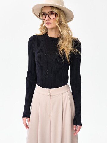 Blue Shadow Sweater in Black: front