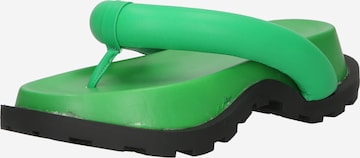 Public Desire T-Bar Sandals 'NO WAY' in Green: front