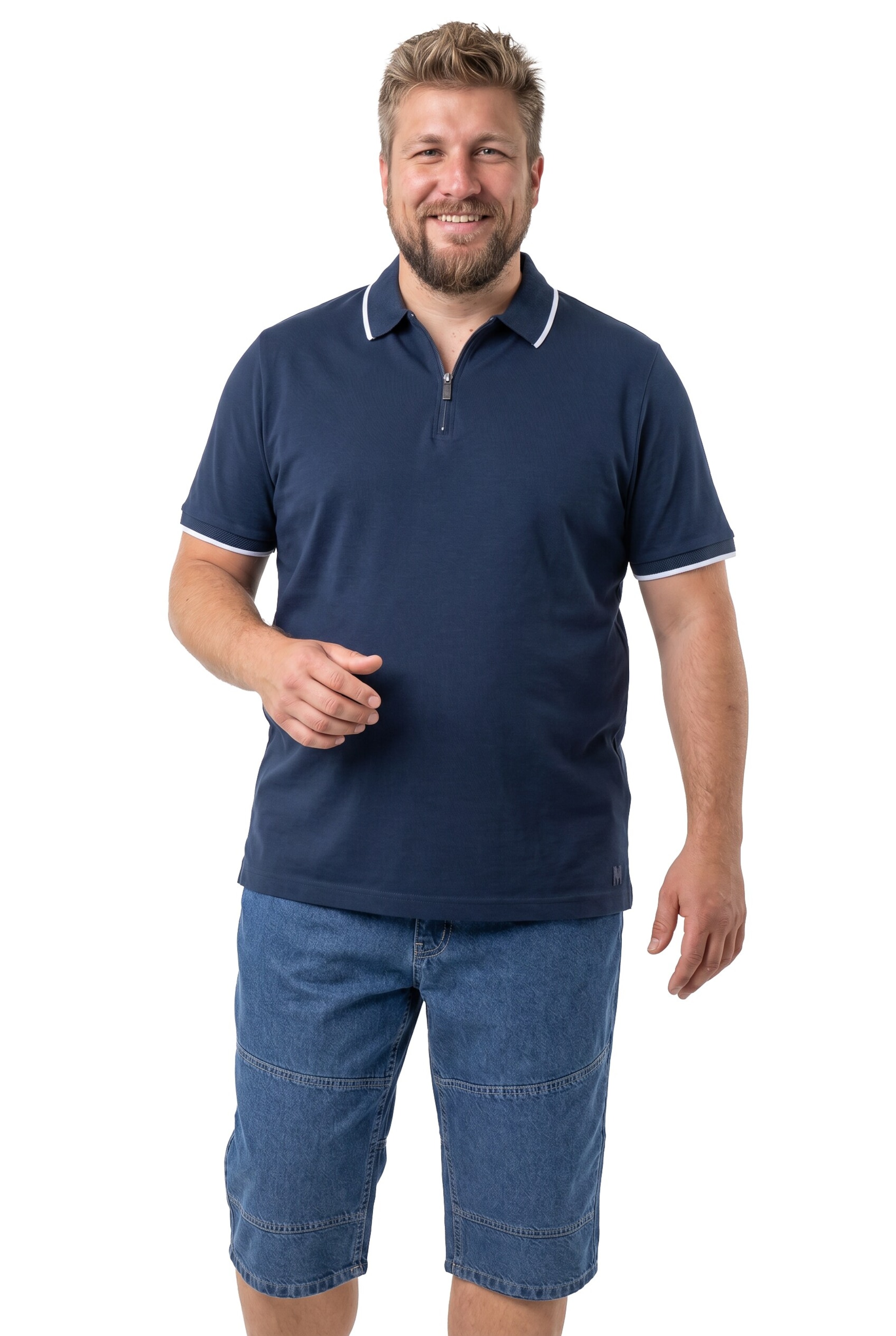 Men Plus Shirt in Blau: Vorderseite
