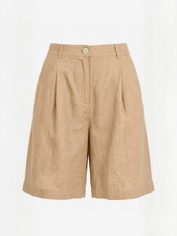 Opal Studio Regular Broek ' Alva ' in Beige: voorkant