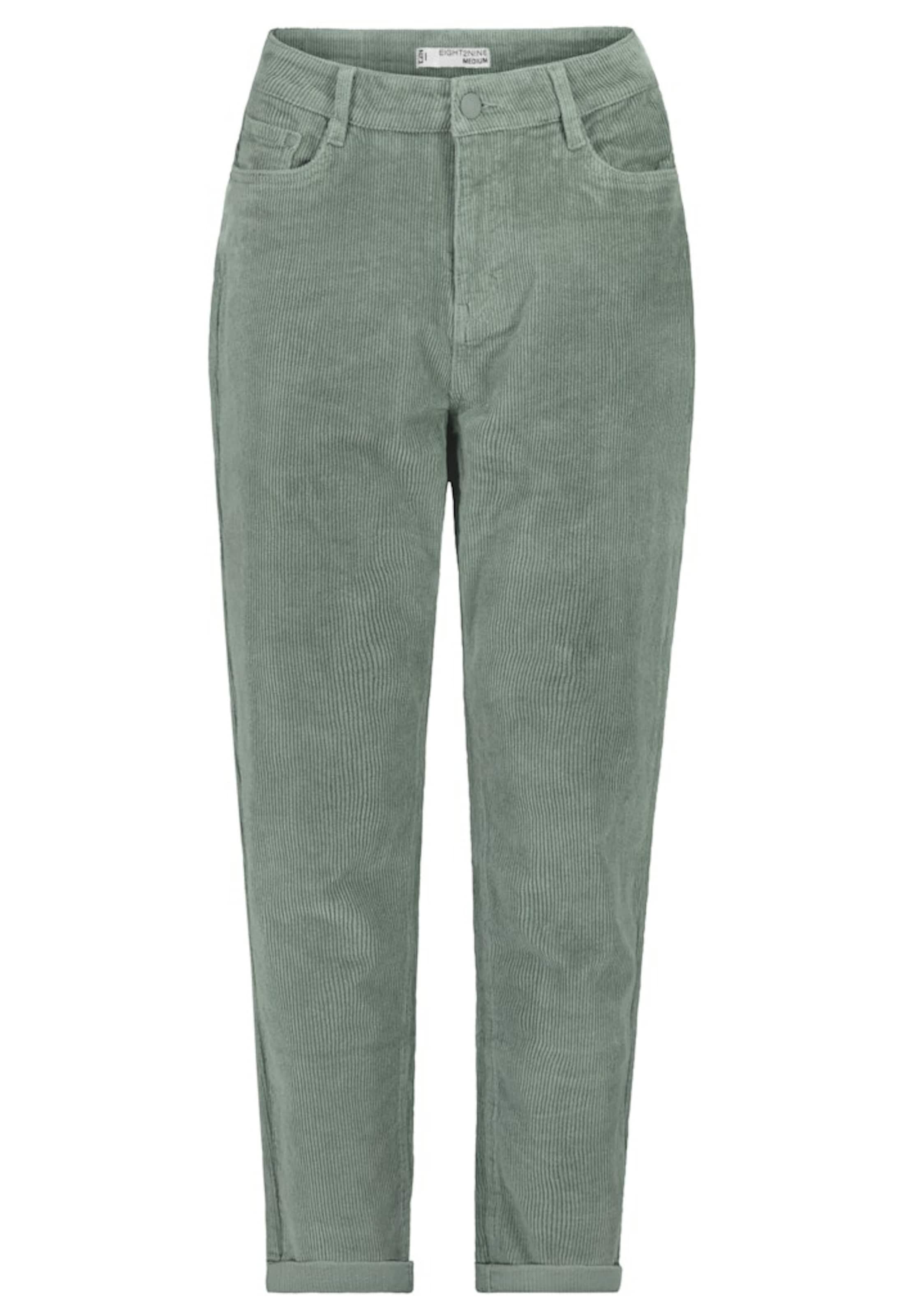 Authentic Style Regular Trousers in Green: front