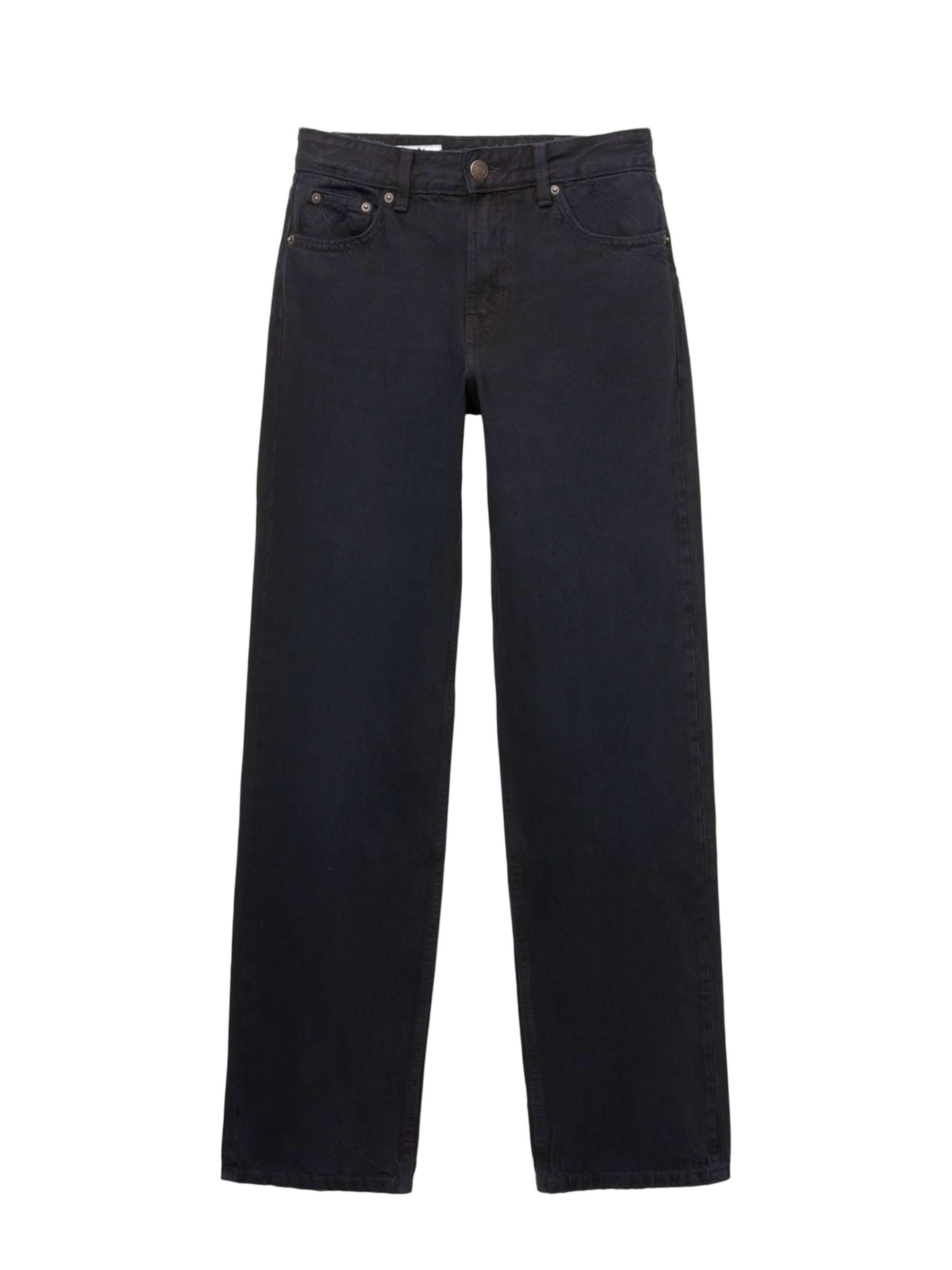 Pull&Bear Regularen Kavbojke | črna barva: sprednja stran