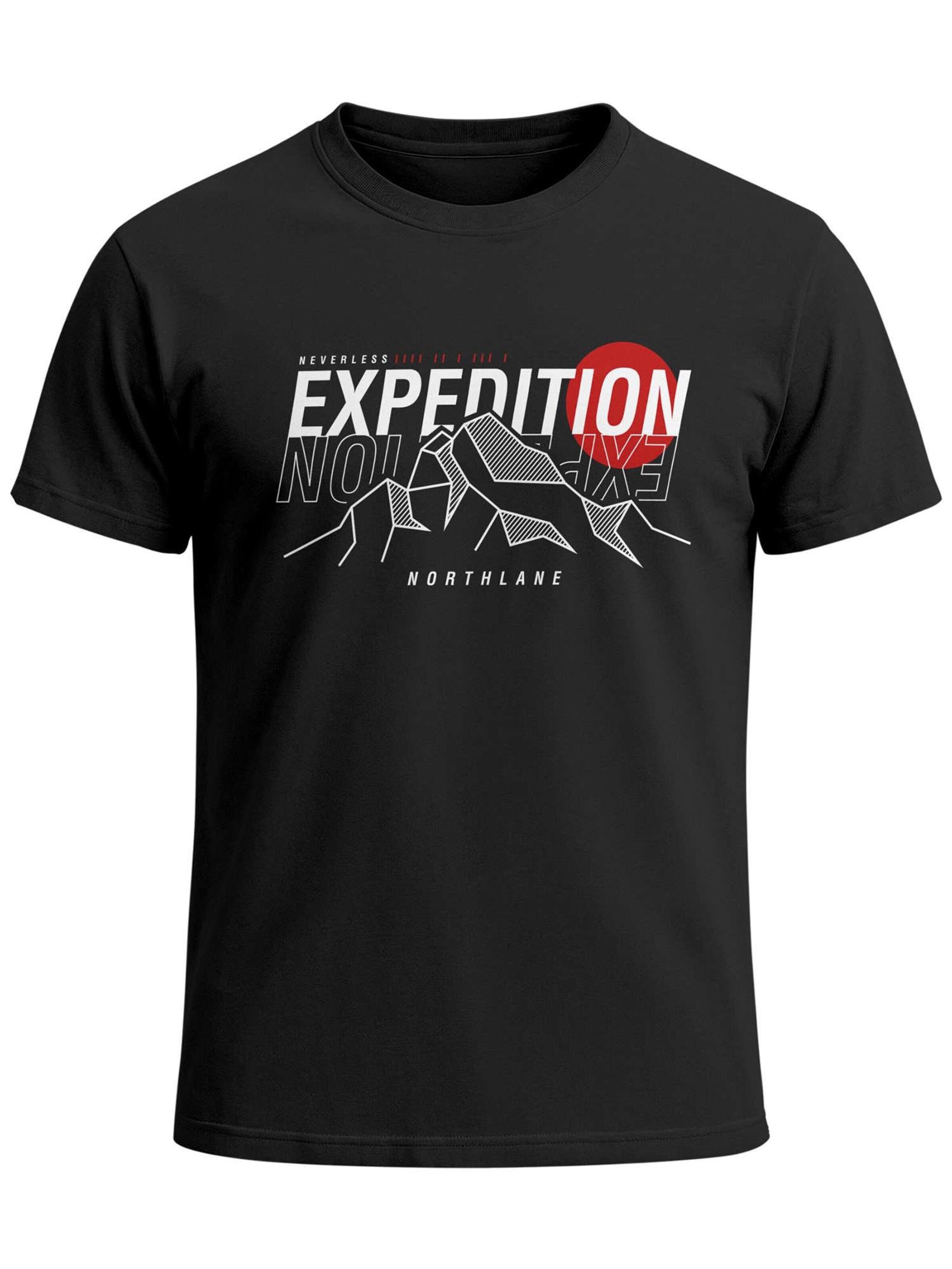 Neverless Shirt 'Expedition Northlane' in Black: front