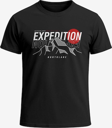 Neverless Shirt 'Expedition Northlane' in Black: front