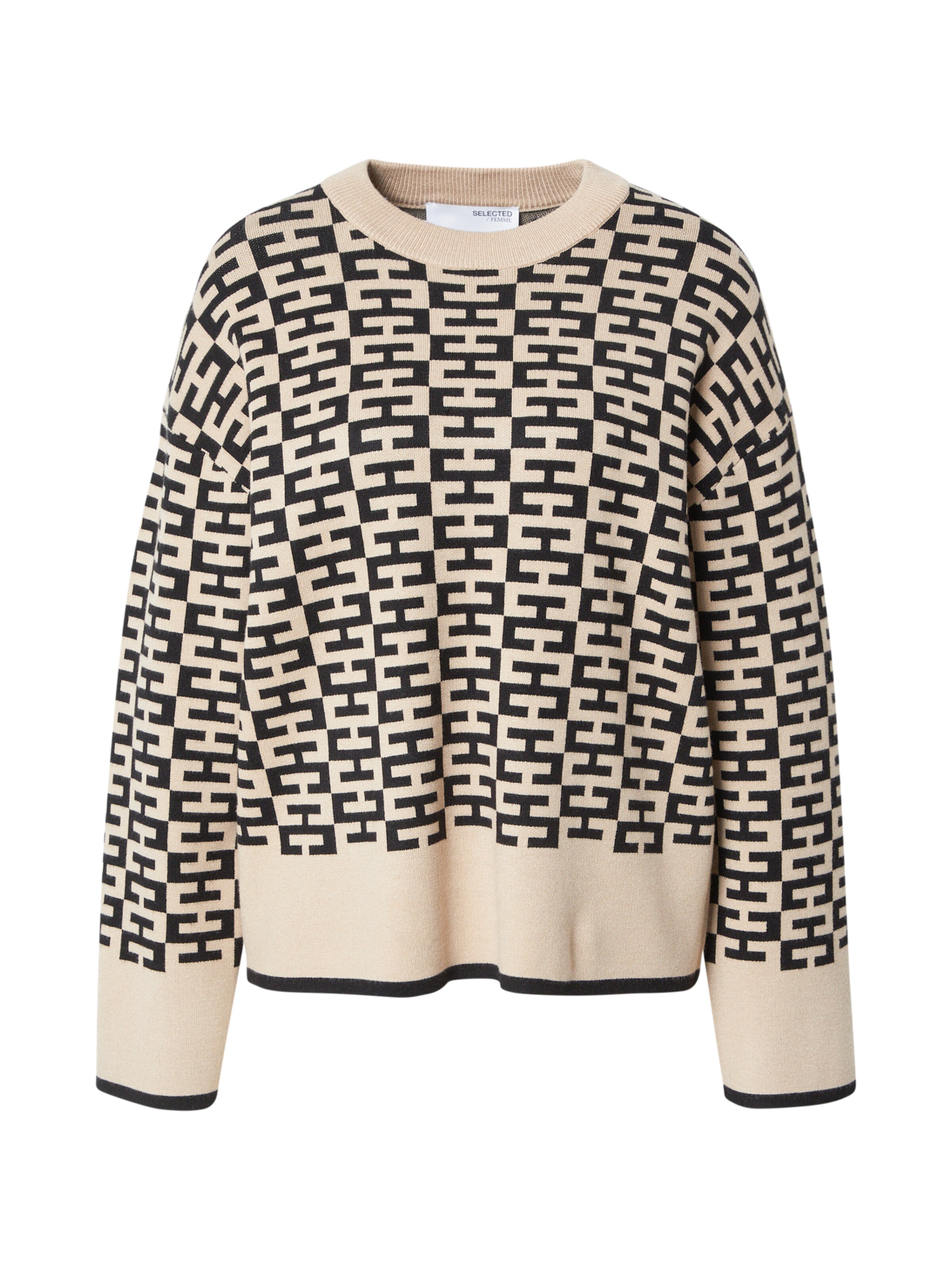 SELECTED Sweater 'KAMMA' in Beige: front