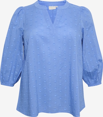 KAFFE CURVE Blouse 'Jolana' in Blauw: voorkant