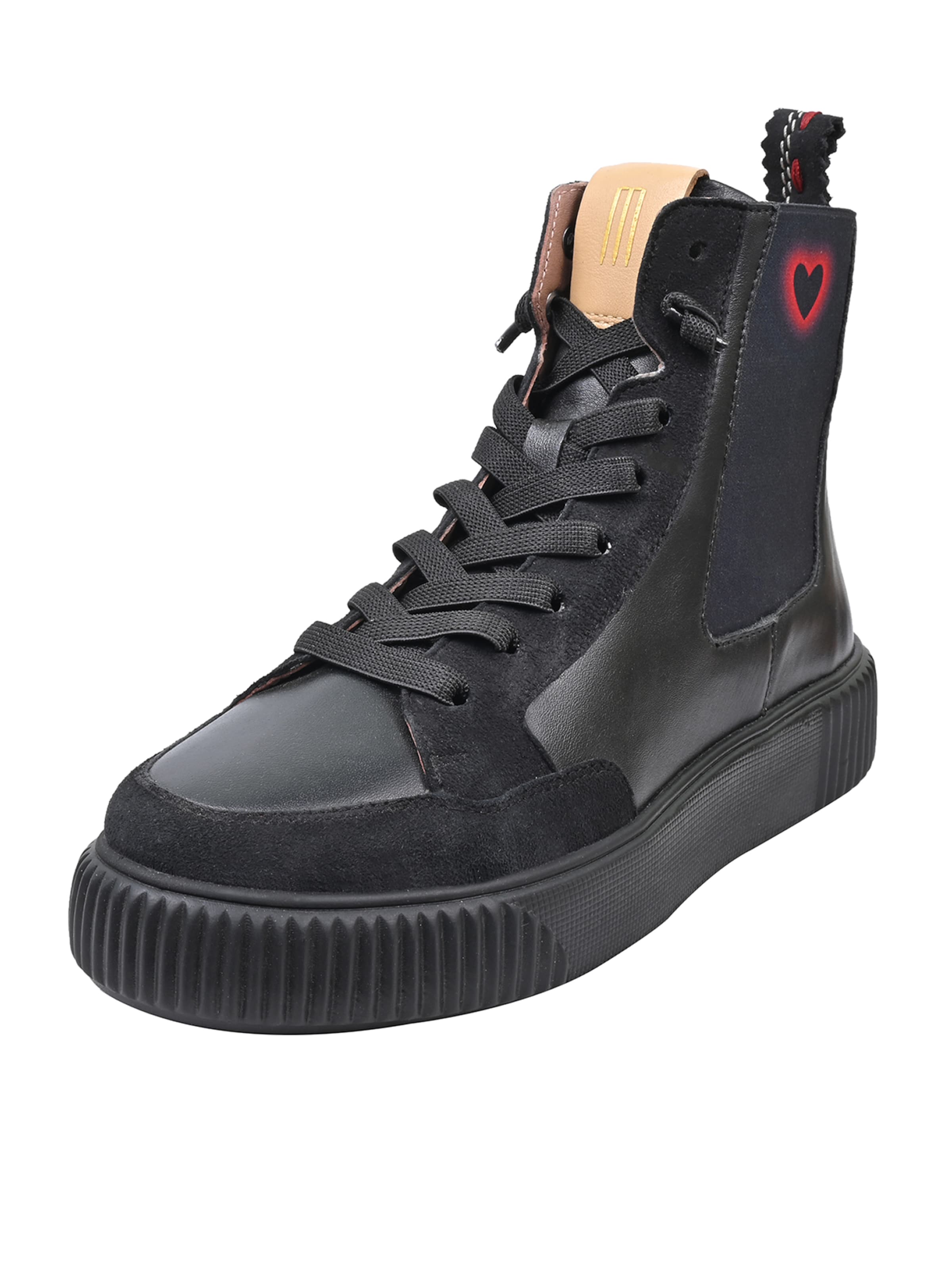 Crickit Sneakers hoog 'Sonia' in Zwart: voorkant