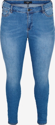 Zizzi - Skinny Vaquero 'Amy' en azul: frente