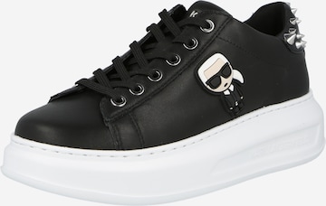 Karl Lagerfeld - Zapatillas deportivas bajas 'Kapri' en negro: frente