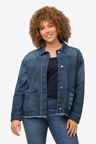 Ulla Popken Between-Season Jacket in Blue: front