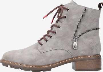 Rieker Lace-Up Ankle Boots in Grey