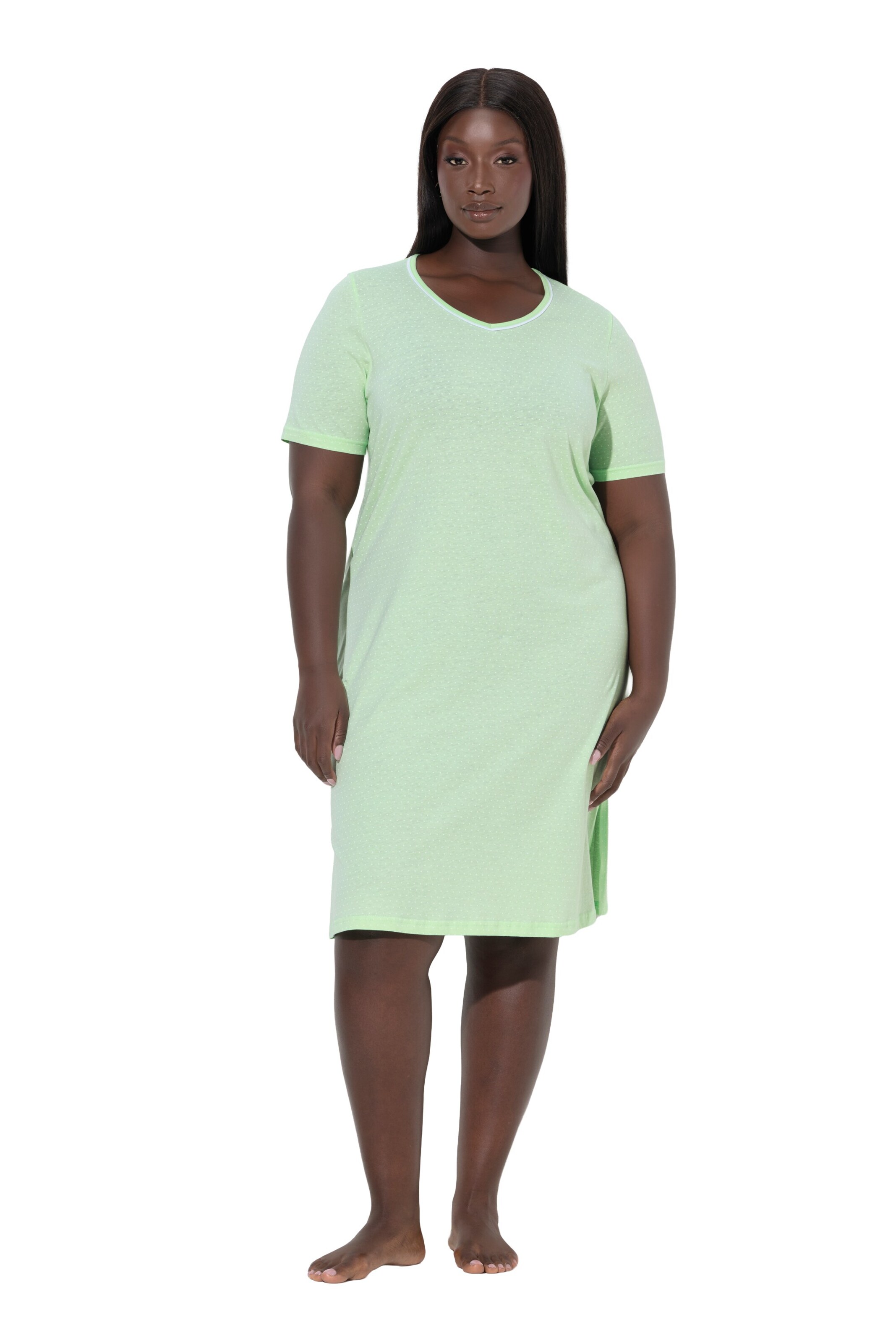 Ulla Popken Nightgown in Green: front