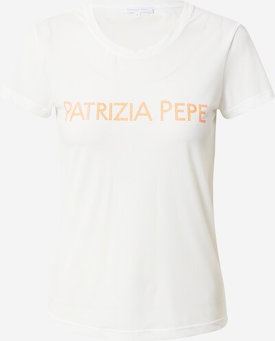 PATRIZIA PEPE Тениска 'MAGLIA' в оранжев меланж / бяло, Преглед на продукта