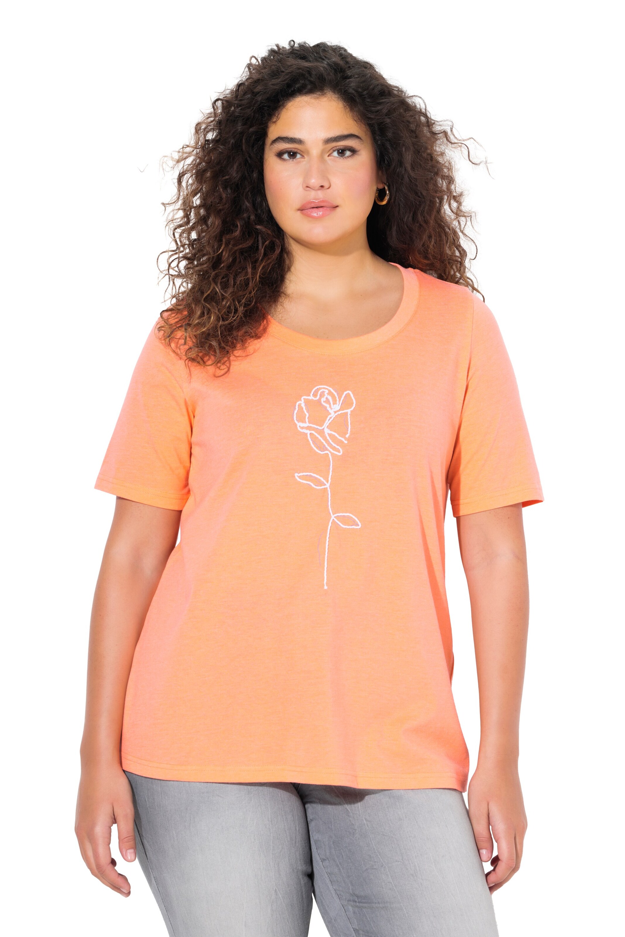 Ulla Popken Shirt in Oranje: voorkant