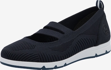 Rieker Ballet Flats with Strap in Blue: front