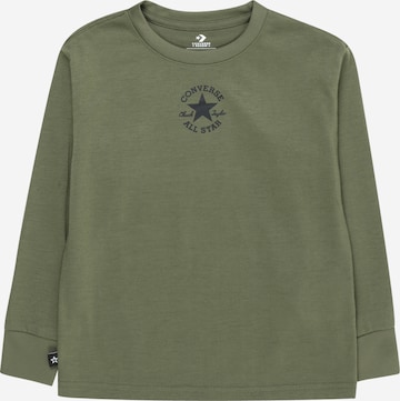 CONVERSE T-shirt 'SUSTAINABLE CORE' i grön: framsida