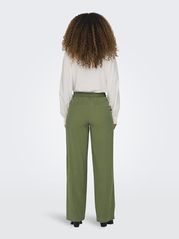 ONLY Wide leg Pleat-front trousers 'Aris' in Green