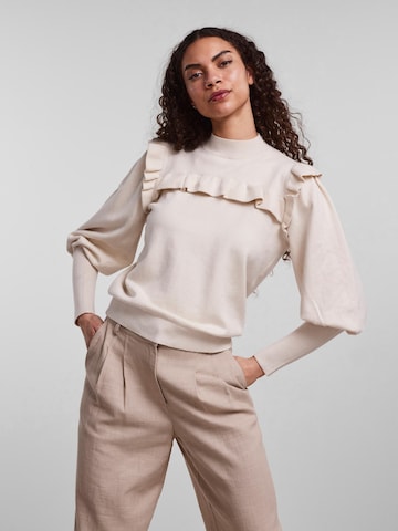 Pull-over 'Jum' YAS en beige : devant