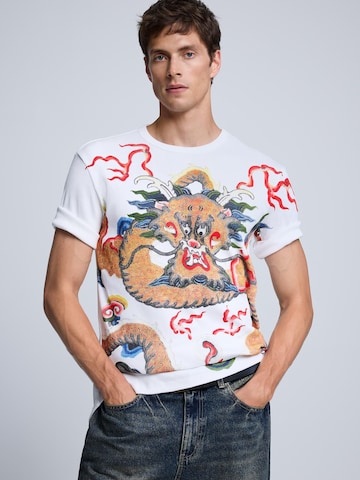balts Desigual T-Krekls: no priekšpuses