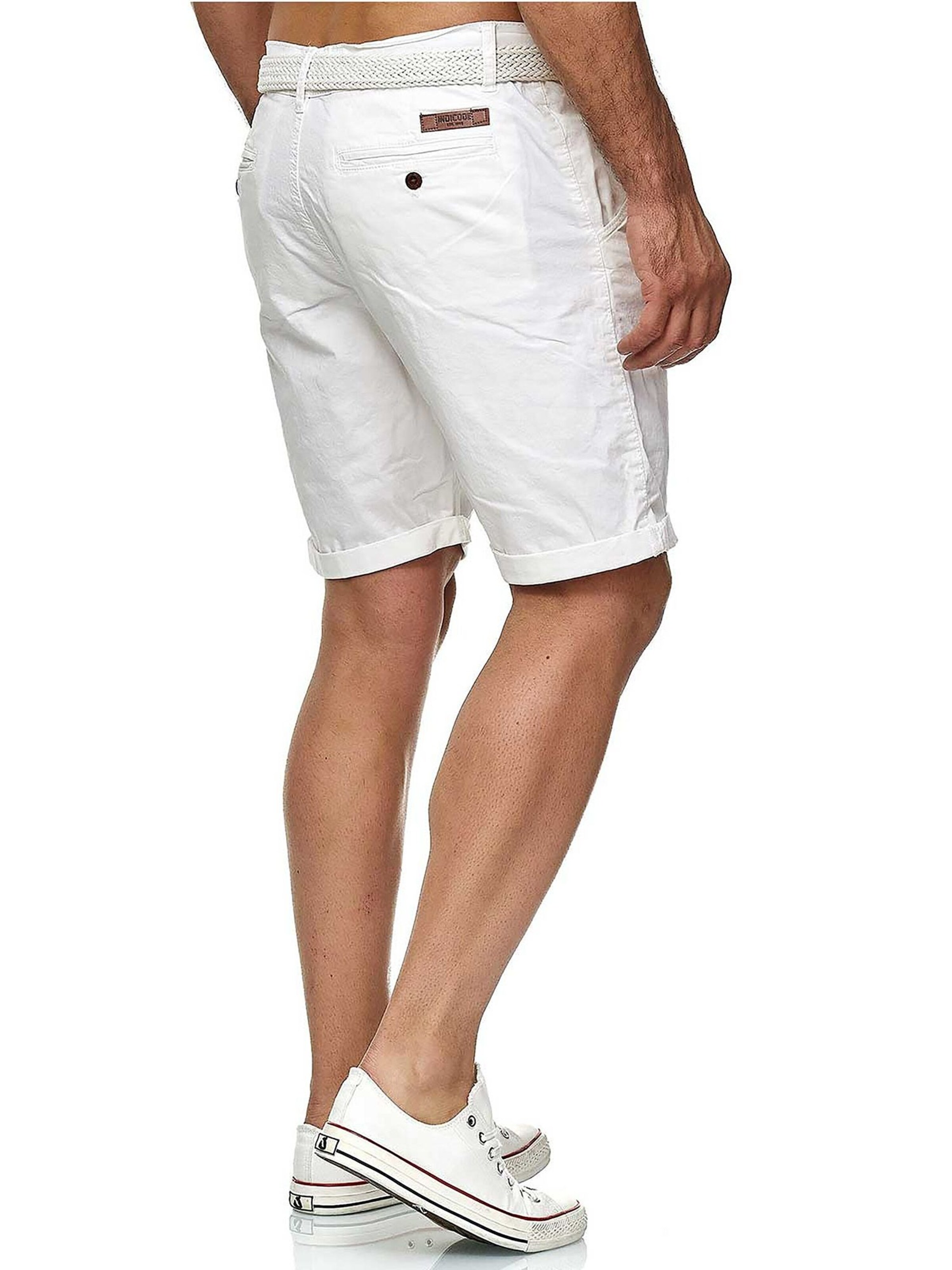 INDICODE Regular Hose 'Indicode Conor'‌‌‌‌‌‌‌ in Weiß