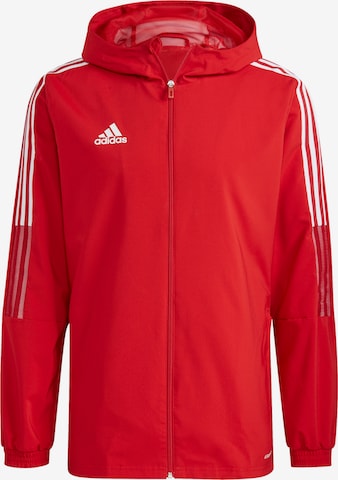 Skinny Giacca per l'allenamento di ADIDAS SPORTSWEAR in rosso: frontale