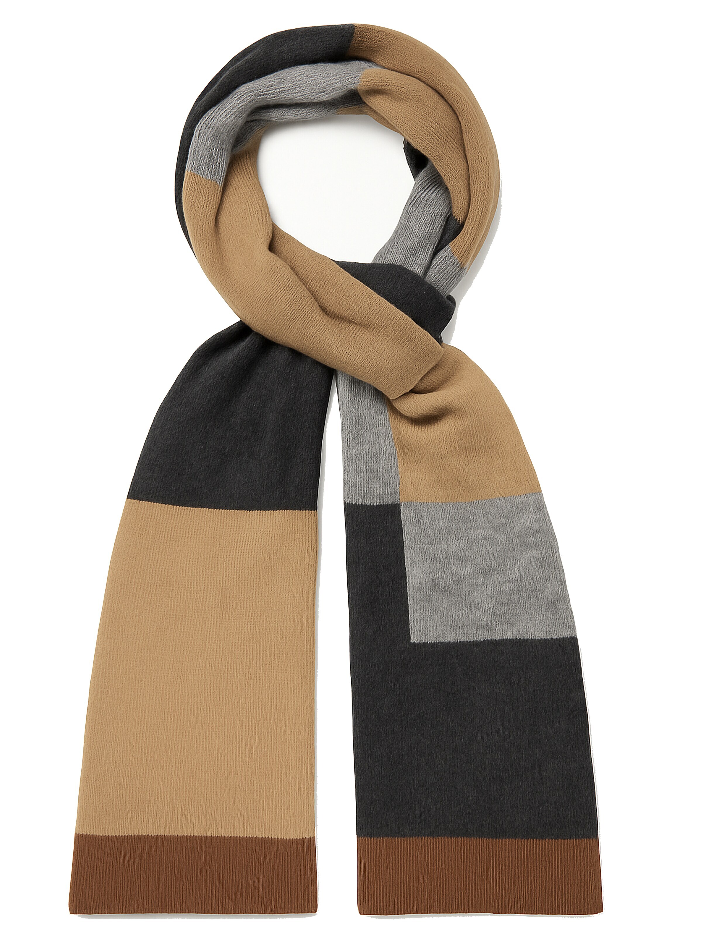 COLLEZIONE ALESSANDRO Scarf 'Marmo' in Brown: front